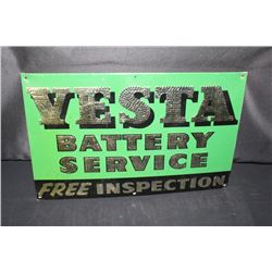 VESTA BATTERY SERVICE TIN SIGN