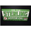 Image 1 : NOS STERLING MOTOR OIL TIN SIGN