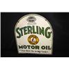 Image 1 : STERLING MOTOR OIL TIN TOMBSTONE SIGN