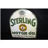 Image 4 : STERLING MOTOR OIL TIN TOMBSTONE SIGN
