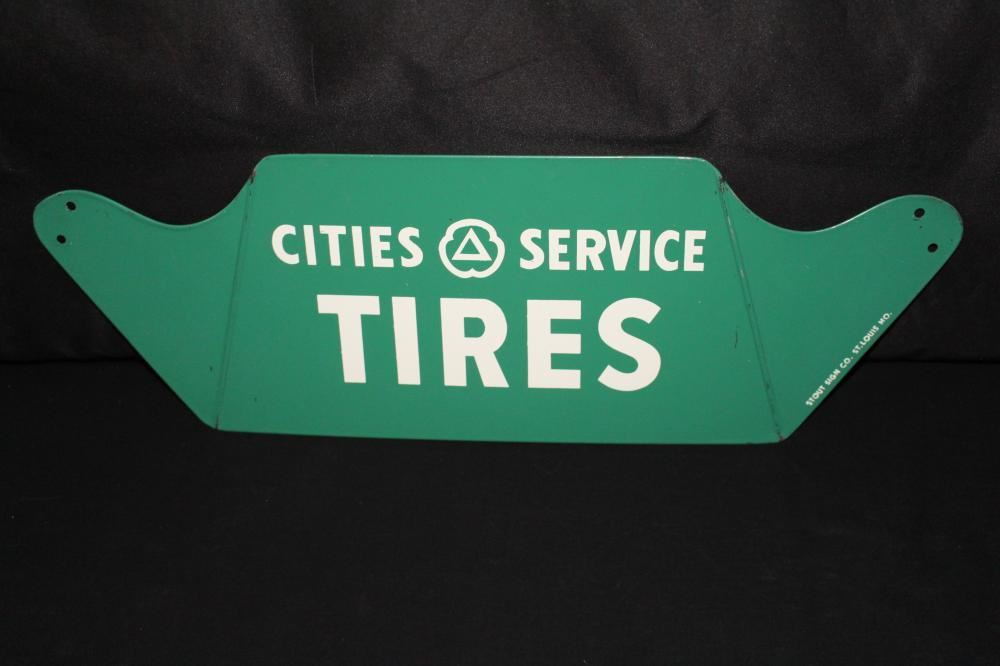 NOS CITIES SERVICE TIRE RACK SIGN