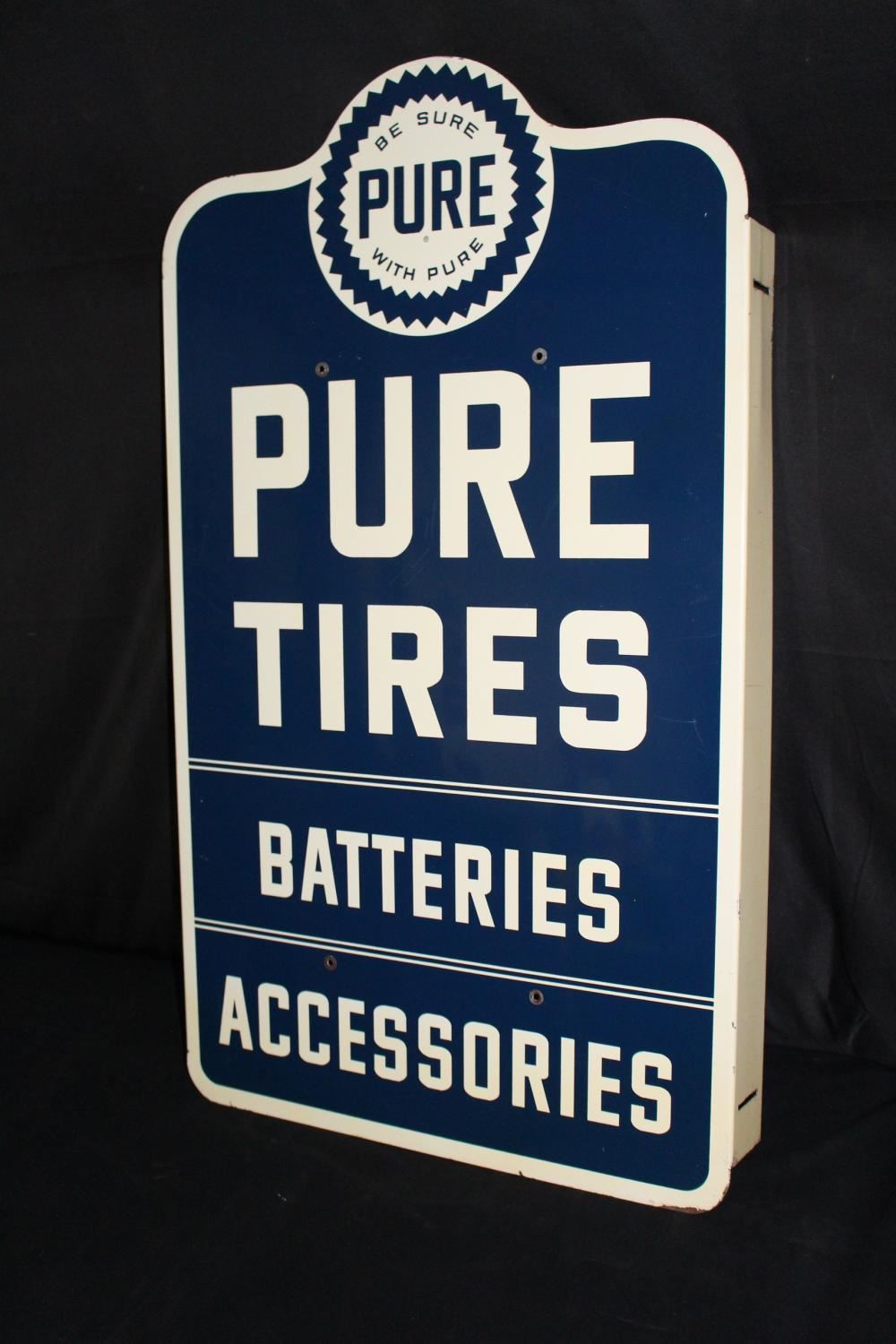 Tire Rack Sign PURE GAS STATION TIRE RACK SIGN