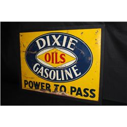 DIXIE OILS  GASOLINE SIGN