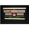 Image 1 : NOS USS CYCLONE RED TAG FENCE PRODUCTS SIGN