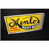 Image 1 : PORCELAIN MENLO ROOT BEER FLANGE SIGN CALIFORNIA