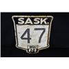 Image 1 : EMBOSSED STEEL HWY 47 SASKATCHEWAN ROAD SIGN