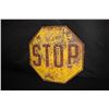 Image 1 : RED CAT EYE MARBLE REFLECTOR STEEL STOP SIGN