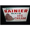 Image 1 : RAINIER MADE ICE CREAM TIN SIGN