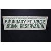 Image 1 : FORT APACHE INDIAN RESERVATION BOUNDARY SIGN