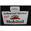 Image 1 : PORCELAIN AUTHORIZED SERVICE MOBILOIL SIGN