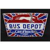 Image 2 : PORCELAIN GREYHOUND LINES BUS DEPOT SIGN