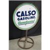 Image 1 : PORCELAIN CALSO GASOLINE UNSURPASSED CURB SIGN