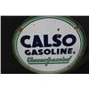 Image 2 : PORCELAIN CALSO GASOLINE UNSURPASSED CURB SIGN
