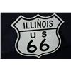 Image 1 : ORIGINAL ALUMINUM ILLINOIS ROUTE 66 HWY ROAD SIGN