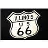 Image 2 : ORIGINAL ALUMINUM ILLINOIS ROUTE 66 HWY ROAD SIGN