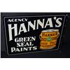 Image 1 : HANNAH GREEN SEAL PAINTS TIN FLANGE SIGN