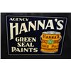 Image 3 : HANNAH GREEN SEAL PAINTS TIN FLANGE SIGN