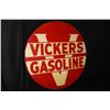 Image 2 : VICKERS GASOLINE DOUBLE SIDED TIN GAS STATION SIGN