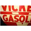 Image 3 : VICKERS GASOLINE DOUBLE SIDED TIN GAS STATION SIGN