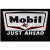 Image 2 : LARGE MOBIL JUST AHEAD TIN GAS STATION SIGN