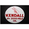 Image 2 : PORCELAIN KENDALL THE 2000 MILE MOTOR OIL SIGN