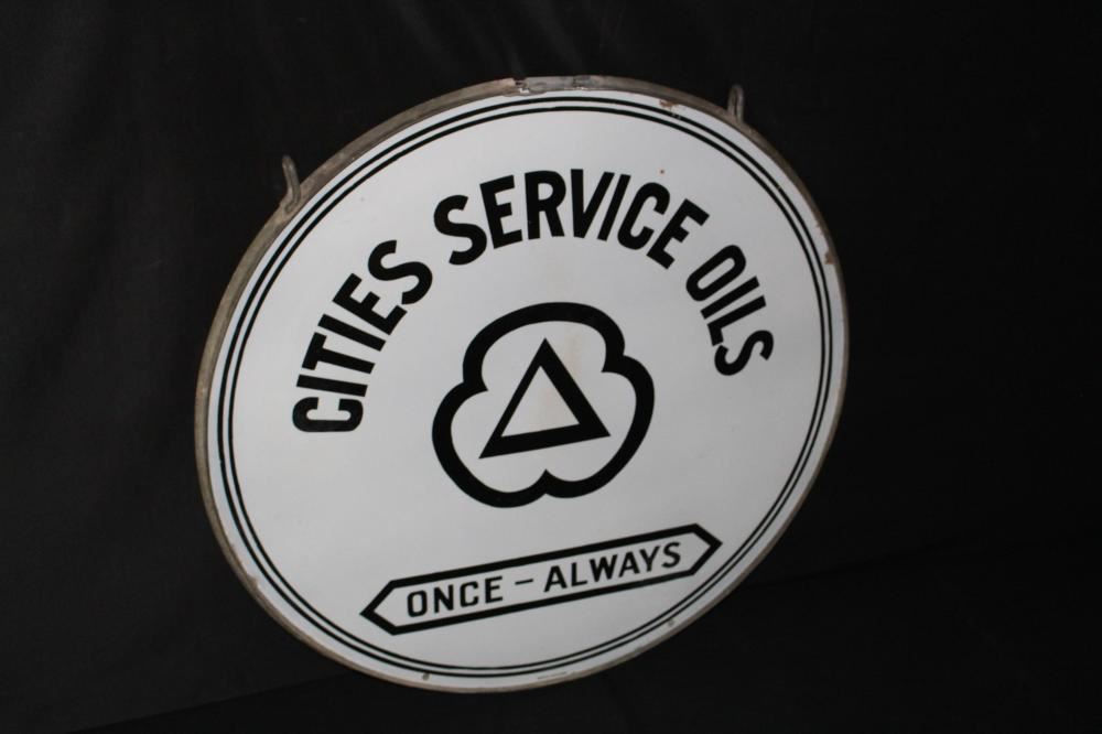 PORCELAIN CITIES SERVICE OILS SIGN