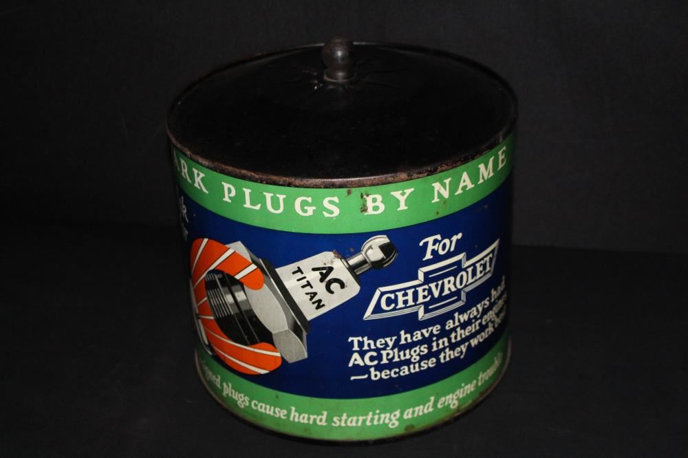 RARE CHEVROLET AC SPARK PLUGS DISPLAY
