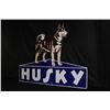 Image 1 : RARE PORCELAIN HUSKY GASOLINE SIGN