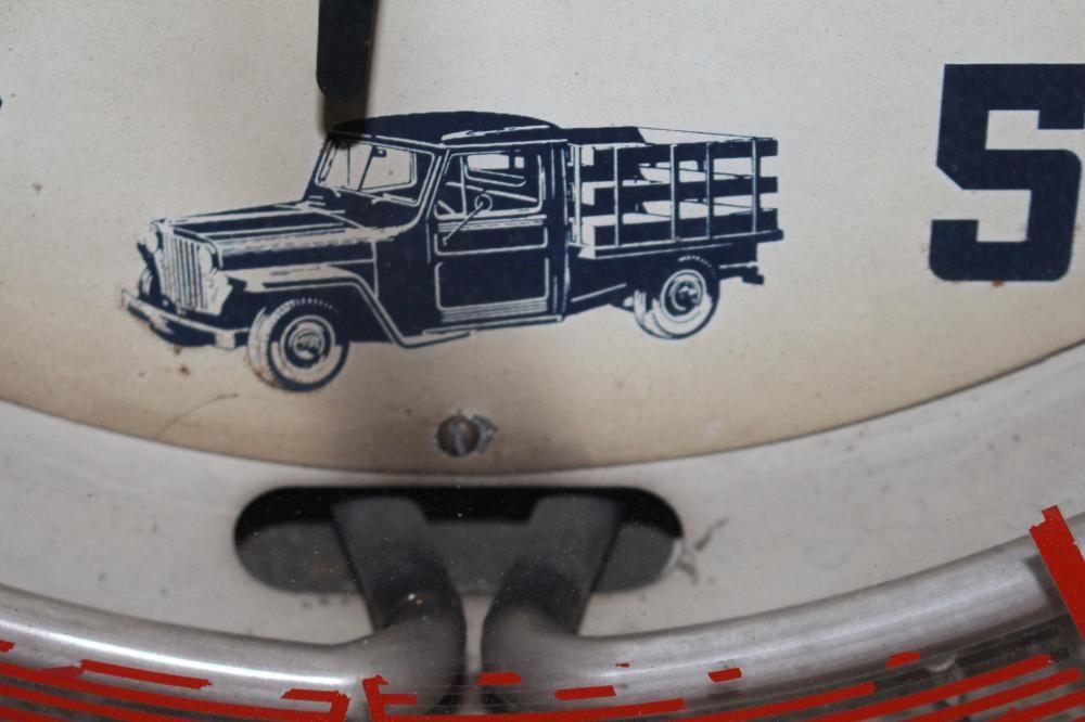 VERY RARE WILLYS OVERLAND DEALERSHIP NEON CLOCK