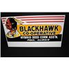 NOS BLACKHAWK COOP POLO IL SEED CORN TIN SIGN