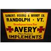 AVERY FARM MACHINERY TIN SIGN RANDOLPH VERMONT