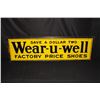 Image 1 : PORCELAIN WEAR U WELL SHOES SIGN ORIGINAL FRAME