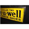 Image 2 : PORCELAIN WEAR U WELL SHOES SIGN ORIGINAL FRAME