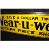 Image 3 : PORCELAIN WEAR U WELL SHOES SIGN ORIGINAL FRAME