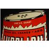 Image 6 : LARGE LUBRI-LOY QUART OIL CAN SIGN LUBRILOY