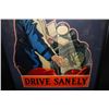 Image 3 : RARE MOTORCYCLE POLICEMAN DRIVE SANELY SIGN