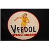 Image 1 : VEEDOL MOTOR OIL ICE SKATING GIRL TIN SIGN