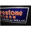 Image 3 : PORCELAIN FIRESTONE TIRES SIGN MOST MILES PER $