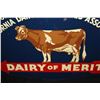 Image 4 : PORCELAIN CALIFORNIA DAIRY COW FARM SIGN