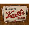 Image 1 : PORCELAIN WE SERVE KURTHS BEER COLUMBUS WI SIGN