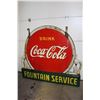 Image 1 : VERY RARE PORCELAIN COCA COLA SODA FOUNTAIN SIGN