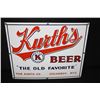 Image 1 : RARE NOS KURTHS BEER COLUMBUS WI PORCELAIN SIGN