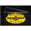 Image 1 : NOS 1965 PENNZOIL SOUND YOUR Z SIGN  BRACKET