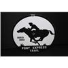Image 1 : ORIGINAL PORCELAIN PONY EXPRESS TRAIL ROAD SIGN