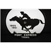 Image 2 : ORIGINAL PORCELAIN PONY EXPRESS TRAIL ROAD SIGN