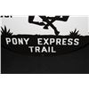 Image 3 : ORIGINAL PORCELAIN PONY EXPRESS TRAIL ROAD SIGN