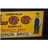 Image 3 : 35X71 RARE LEE UNION-ALLS  OVERALLS TIN SIGN