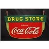 Image 1 : PORCELAIN COCA COLA DRUG STORE SIGN