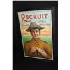 Image 1 : PAT 1909 AMERICAN TOBACCO CO RECRUIT CIGAR SIGN