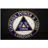 Image 1 : PORCELAIN CAROLINA POWER  LIGHT TRUCK DOOR SIGN